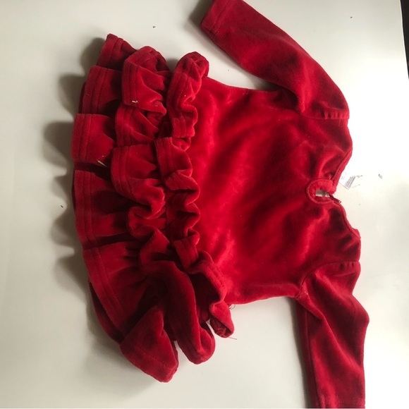 Red Baby Dress with Rosette Details - Picture 7 of 9